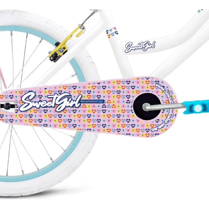 Bicicleta Mercurio Sweetgirl Rodada 20 Acero Cubrecadena Blanco