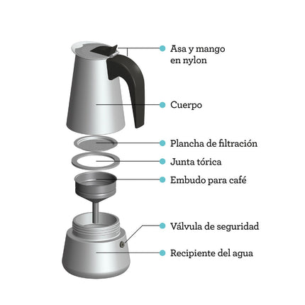 Cafetera Italiana Tramontina 61768100 para Expresso 350 ml