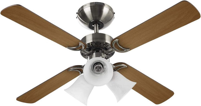 VENTILADOR MASTERFAN VDOPCLLA42  42" DE TECHO OPORTO C/LUZ LATON ANTIGUO