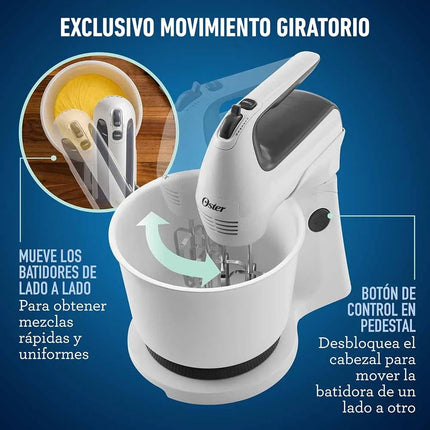 Batidora de mano y pedestal Oster WFPSTHS3610 acción giratoria única