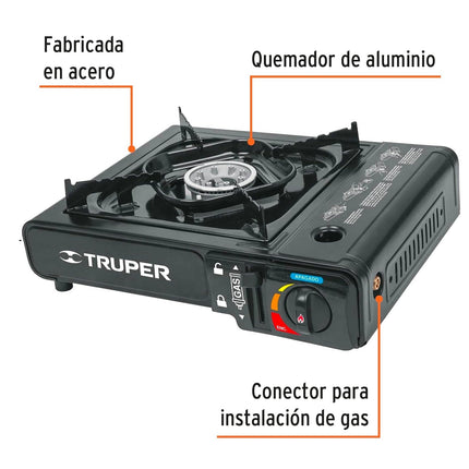 Parrilla de gas portatil Truper ESPO-1 con tanque