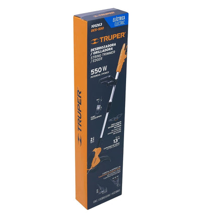Desbrozadora eléctrica 550 W Mango D, 13" de Corte TRUPER DES-550