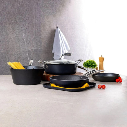 Batería de Cocina 6 Piezas Vasconia 70010456 Urban de Aluminio Negro