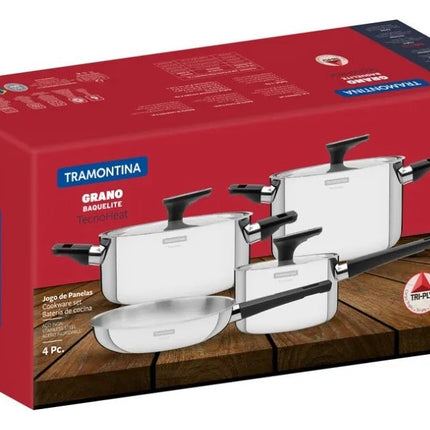 Bateria De Cocina Tramontina 65160/000 Grano 7 Piezas Plateado