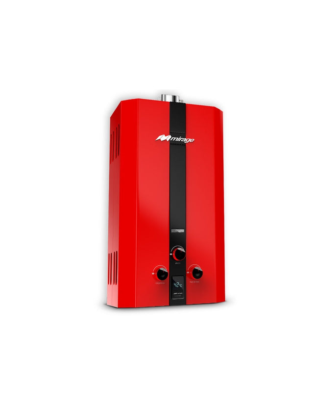 Calentador de Agua Mirage MBF10BC Flux 1.5 servicios Gas Natural Rojo