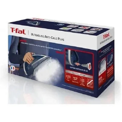 Plancha Tfal FV6843X0 Durilium Azul Blanco