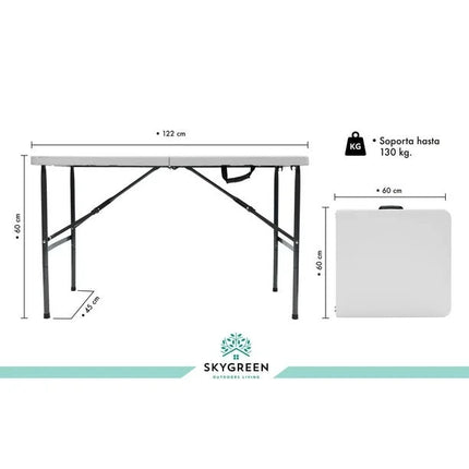 Mesa Plegable Apolo Z122 / DMP 002P 122 X 61 X 74 CM