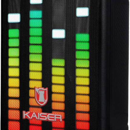 Bafle Recargable Kaiser MSA-0108 BB 8"Luz Reactiva Bluetooth FM Micro SD Auxiliar Bass 10W RMS