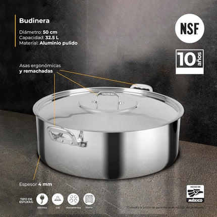Budinera Vasconia de Aluminio 32.5 L/50 cm