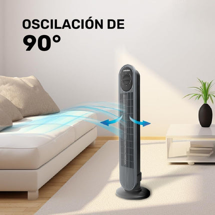 Ventilador de torre Taurus PISA PRÁC 31 pulgadas Negro 3 velocidades