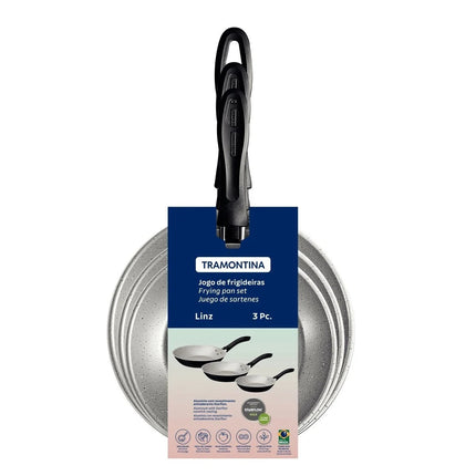 Juego de Sartenes Tramontina 20297909 Linz 3 Pzas Negro Granito