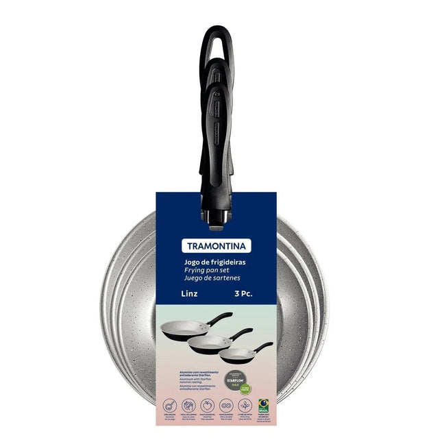 Juego de Sartenes Tramontina 20297909 Linz 3 Pzas Negro Granito