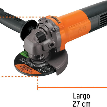 Esmeriladora Truper ESMA-4-1/2A9 angular 4-1/2" 800 W profesional