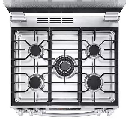 Estufa LG LRGL5844S de Piso 30'' con 5 Quemadores Eléctrica Función Freidora de Aire