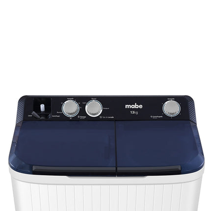 Lavadora Mabe LMDX3123HBAB 13KG Doble Tina Blanca