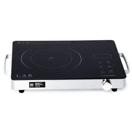 Combo Parrilla Eléctrica Fussion LARLB-0004 de 1000W 5 Niveles *NO ES DE INDUCCIÓN* + Juego de Cubiertos Tramontina 23498630 Plenus 25 Piezas Gris