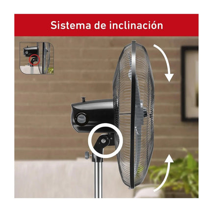 Ventilador T-Fal VF2253X0  55 cm / 22" Malla Metálica Pedestal 95W