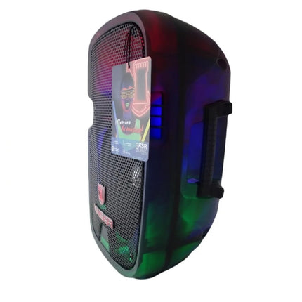 Bafle Mitzu TODO ILUMINADO recargable 8" KSW 1008- 2da Versión 6200 W