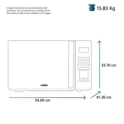 Horno de microondas Mabe HMM15SJW 1.5 Pies (43 L) 120 V Gris
