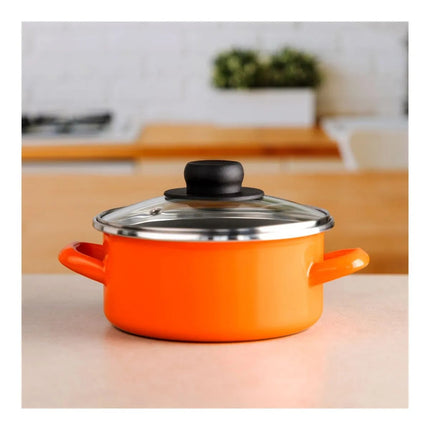 Cacerola Ekco CACE EMO16NA Emotions 16cm Acero Vitrificado Naranja