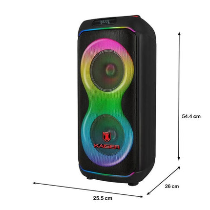 Bafle Recargable Kaiser KSF-8026 2X6.5'' 25000PMPO 45 W RMS One Body