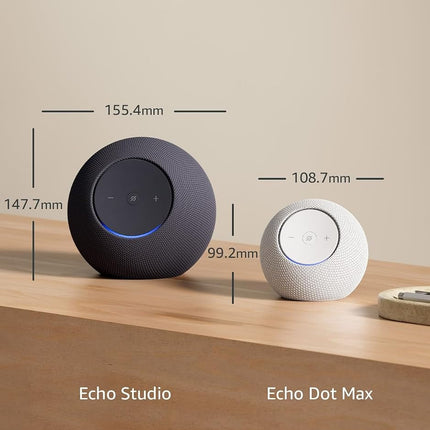 Bocina Alexa Amazon Echo Dot Max sonido expansivo y graves casi 3 veces