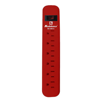 Multicontacto Supresor Koblenz SS-300 C de 6 Contactos Rojo