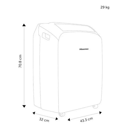 AIRE MINISPLIT HISENSE AP-12CWN2  12000 BTUS 110V PORTATIL WIFI