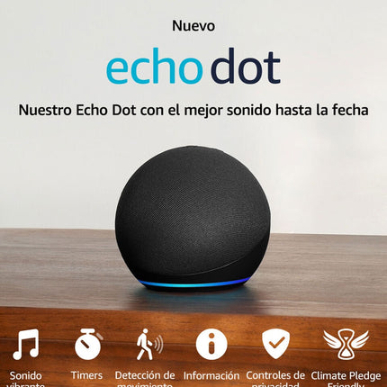 Bocina Amazon B09B8V1LZ3 Echo Dot 5ta Generación Inalámbrico WiFi Bluetooth Negro