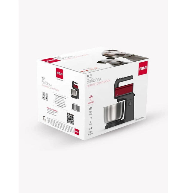 Batidora de Mano con Pedestal RCA RC-71 Tazón Acero Inox 3L