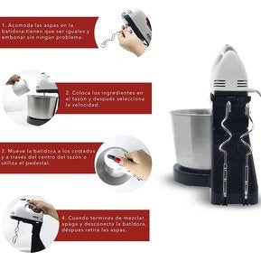 Batidora de Mano RCA RC-67SS con Pedestal 7 Velocidades
