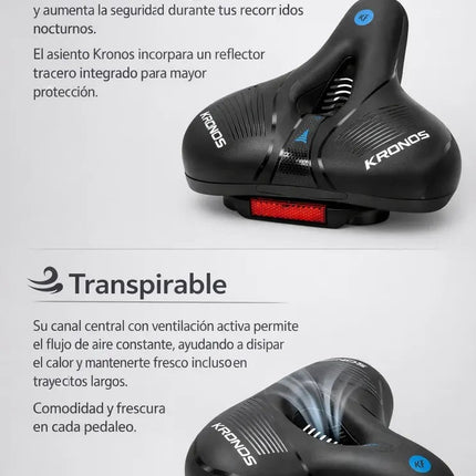 Asiento Sillin Bicicleta Cojín Suave, Impermeable, Prostátic