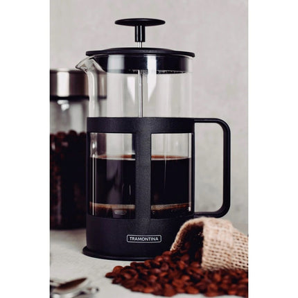 Cafetera Tramontina 61767600 Francesa Tramontina en Vidrio y Polipropileno Negro 1 L