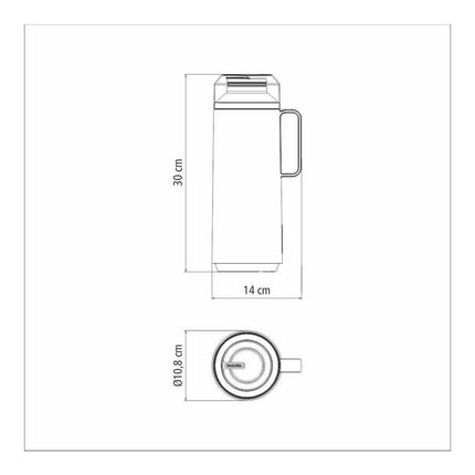 Jarra Termo Tramontina 61637106 de plástico 1 L Exata  Rojo