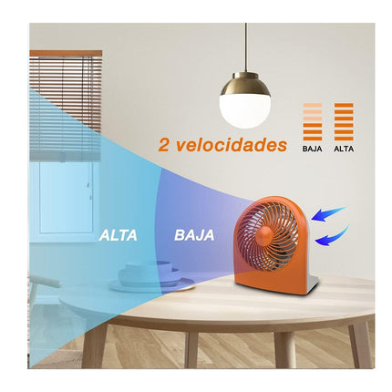 Ventilador Mytek 3199O de escritorio 9 pulgadas Naranja