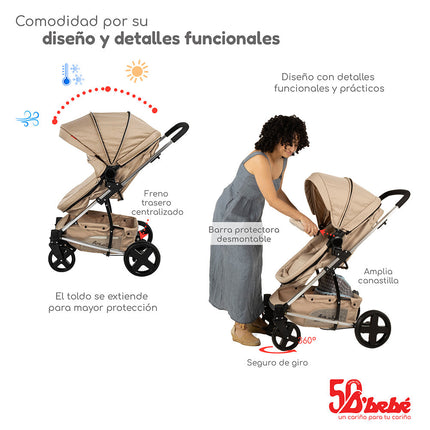 Carriola Travel System Eclipse Beige