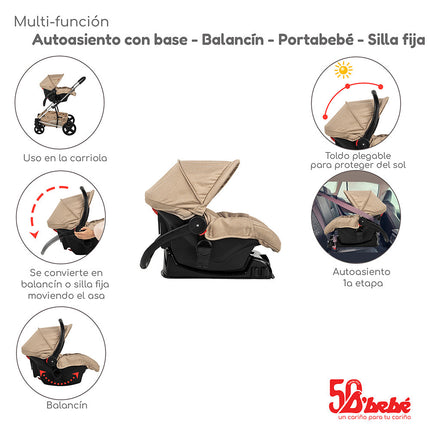 Carriola Travel System Eclipse Beige