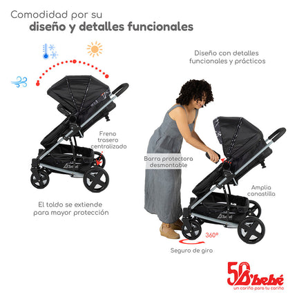 Carriola Travel System Eclipse Negro