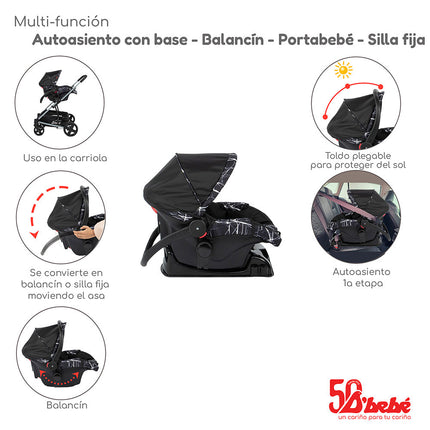 Carriola Travel System Eclipse Negro