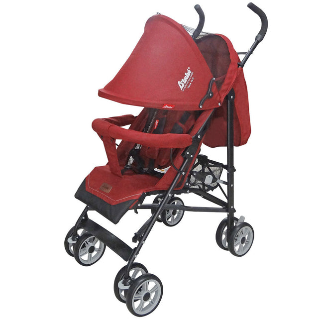 Carriola D Bebe de Bastón Para Bebé Aerostar Reclinable Rojo