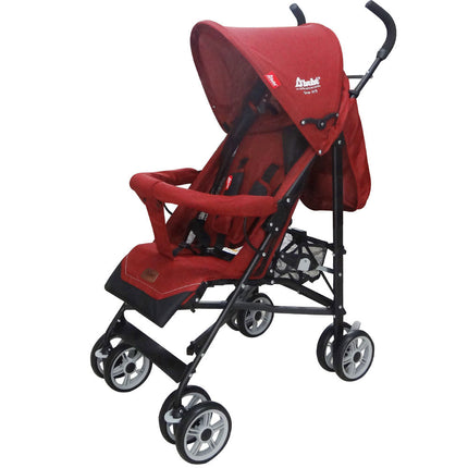 Carriola D Bebe de Bastón Para Bebé Aerostar Reclinable Rojo