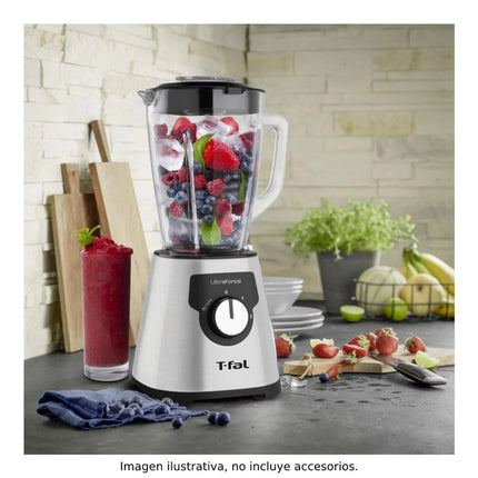 Licuadora T-Fal Ultraforce 2 Vel Vaso de Vidrio LN322DMX Acero Inox