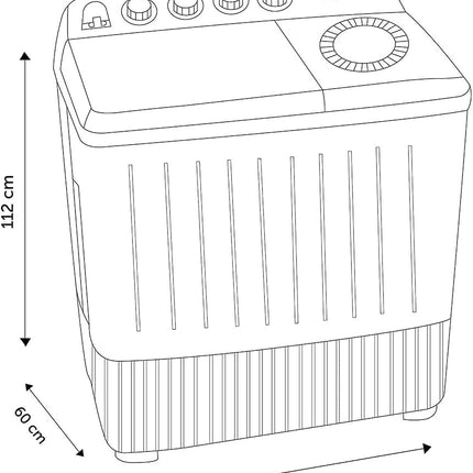Lavadora Hisense WSA2601PX 2 Tinas 26 kg Lavado/13 kg Centrifugado Blanco