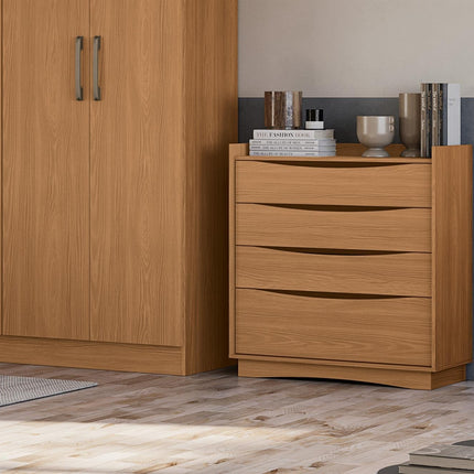 COMODA KAPPESBERG M260 CN COM DE 101 X 91 X 45CM COLOR CANELA CON 4 CAJONES
