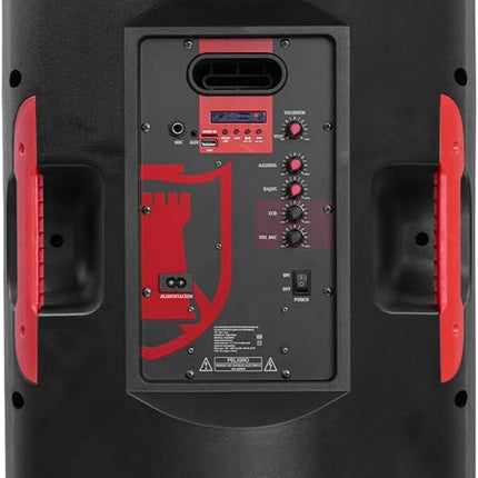 Bocina Kaiser GEM-9520 15" Flame Lighting Conexión Bluetooth