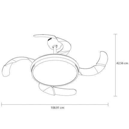 VENTILADOR MASTERFAN VDPICLBL42 42" DE TECHO PIATTO C/LUZ BLANCO