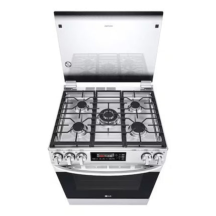 Estufa LG LRGL5844S de Piso 30'' con 5 Quemadores Eléctrica Función Freidora de Aire
