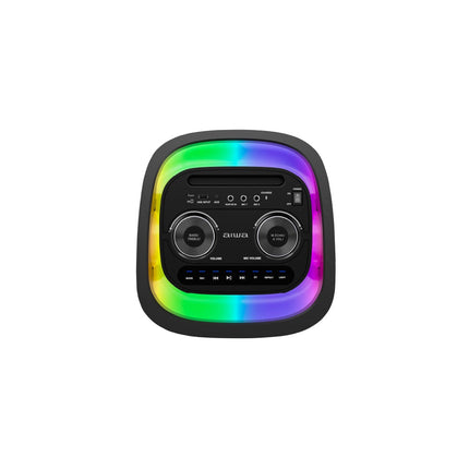 Bocina AIWA AWPOH5D  8” 800 W Negra Radio FM, Luces LED
