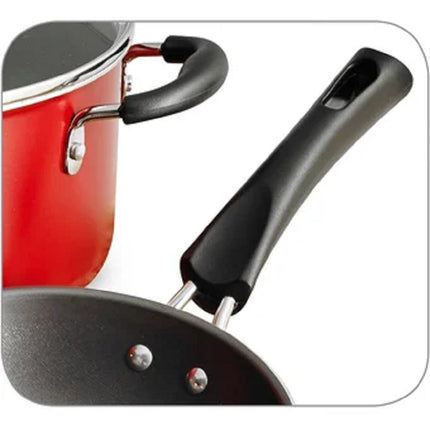 Batería de Cocina Tramontina 80112646 Simple Cooking 9 Pzs Rojo + Horno de Microondas Koblenz MWKM-07IRA 0.7 Pies 1,050 W Plata