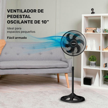 Ventilador de Pedestal Taurus PRACTIKA 10-SF B 10” Negro 3 Vel Altura Ajustable (66 a 88 cm) |